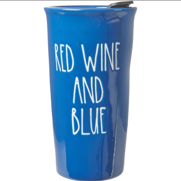 Rae Dunn Dining Rae Dunn Red Wine And Blue Travel Mug Poshmark